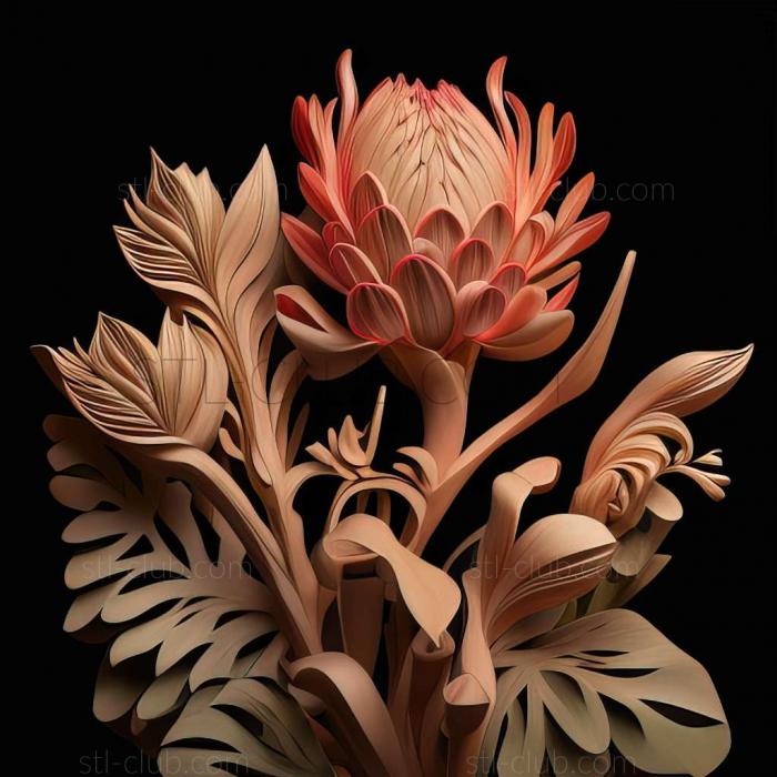 3D model torch ginger (STL)